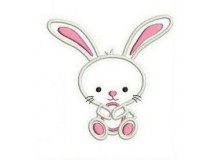 Stickserie Osterfreunde Hasi sitz Appli